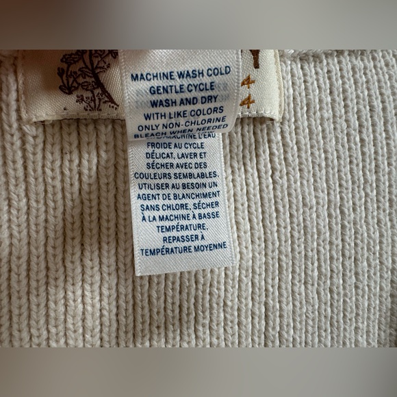 Vintage Old Navy Women's White Cream Sleeveless Open Front Knit Crop Vest XS - Picture 6 of 8